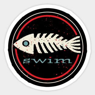 Swim! Graphic Fishbone Sticker